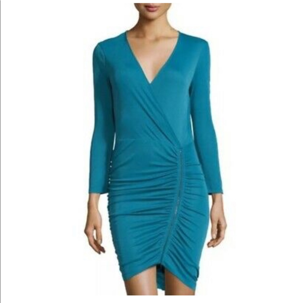 Sexy! NEW BCBG Dalton Zip Front Dress seagreen